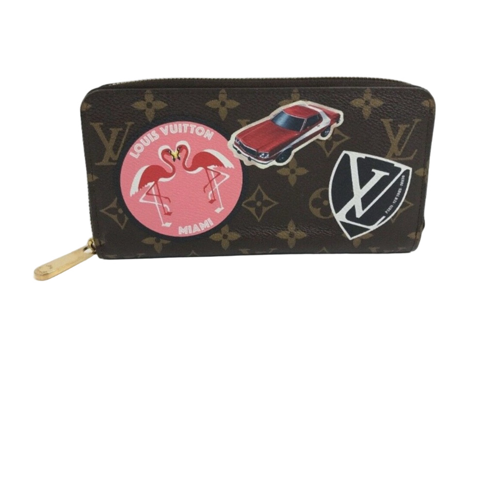 Brown Louis Vuitton Monogram World Tour Zippy Long Wallet
